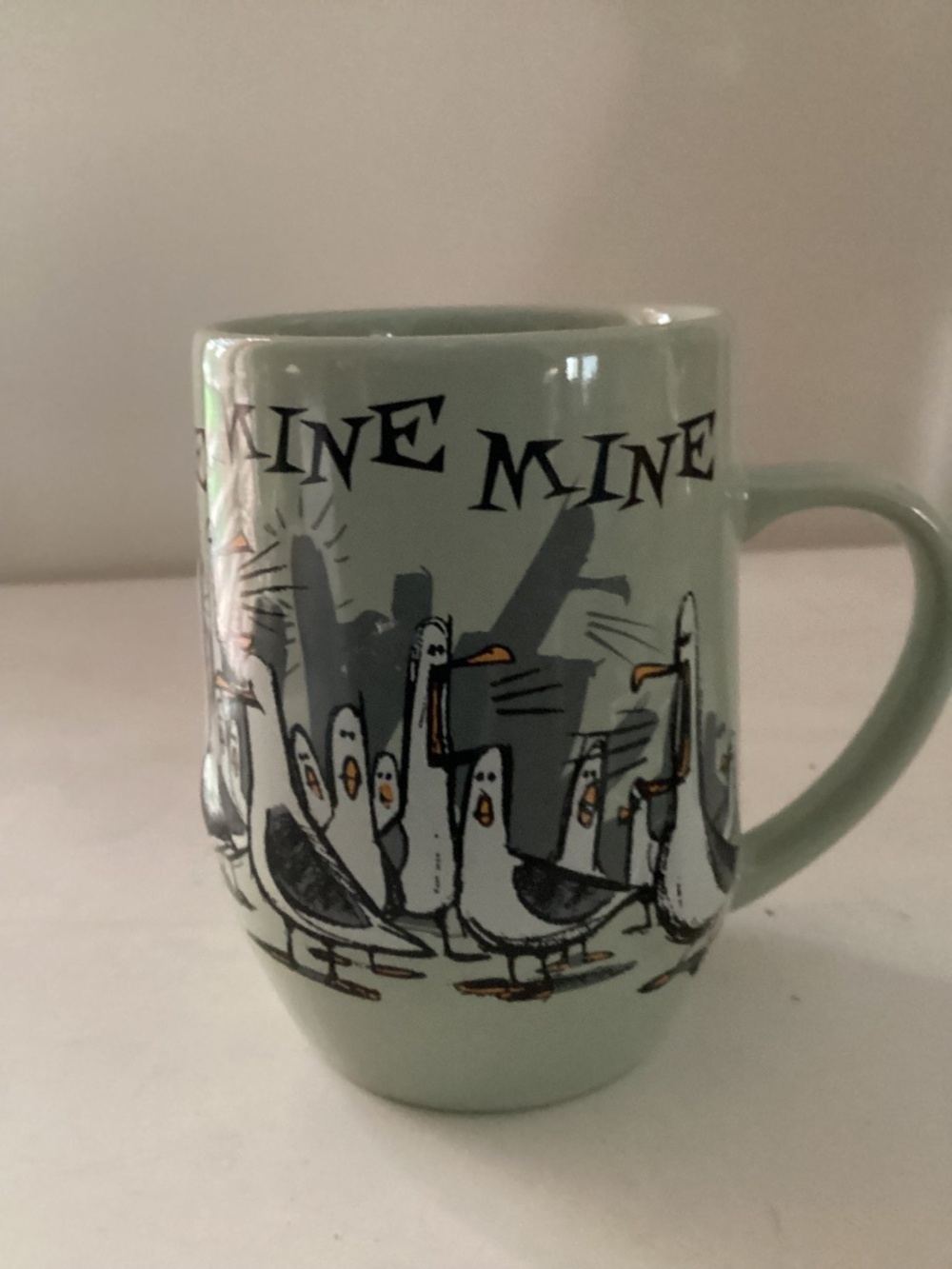Disney Pixar Finding Nemo Seagull Ceramic Mug in light green 16 oz